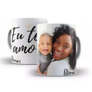 CANECA DE PORCELANA ALÇA BRANCA PERSONALIZADA
