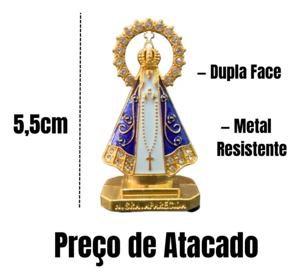 Nossa Senhora Aparecida P/ Painel Carro Dupla Face - Imagem 2
