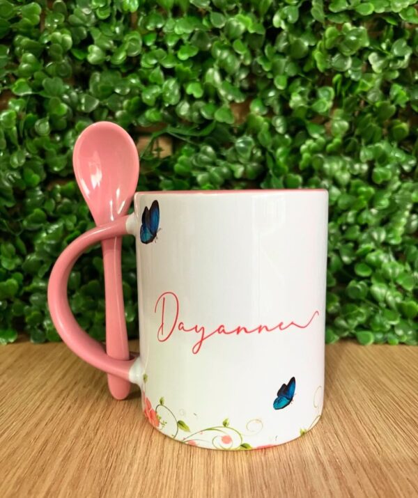 CANECA COM COLHER PERSONALIZADA